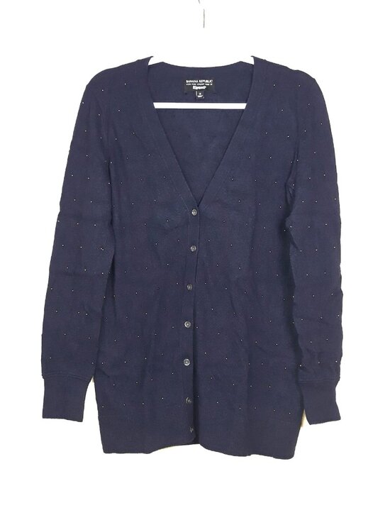 Banana Republic Sweaters - Banana Republic Filpucci Cardigan Merino Wool Cashmere All Over Gold Beaded